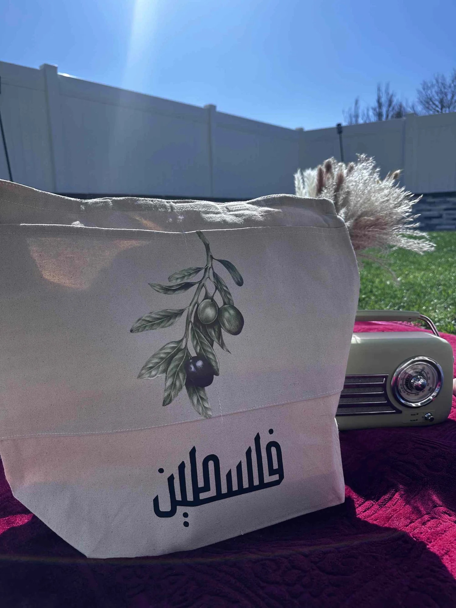 NEW Palestine Filastine Tote Bag | olive tree | Arabic Calligraphy For Work Office School Shopping Wife Daughter Sisters Girls Ladies Eid فلسطين